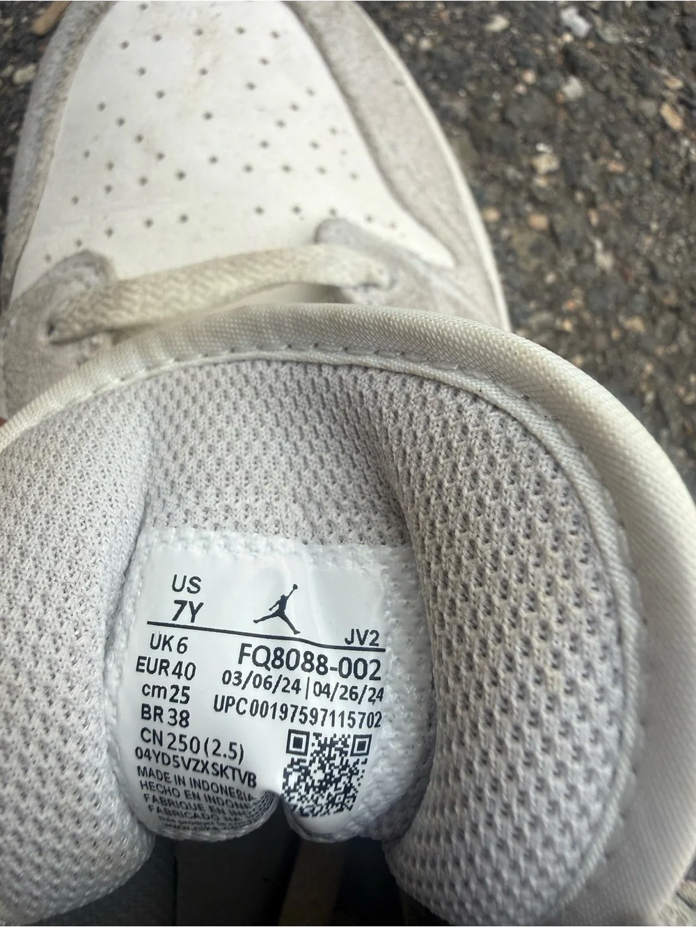 Jordan High-Top Sneakers in White and Light Gray